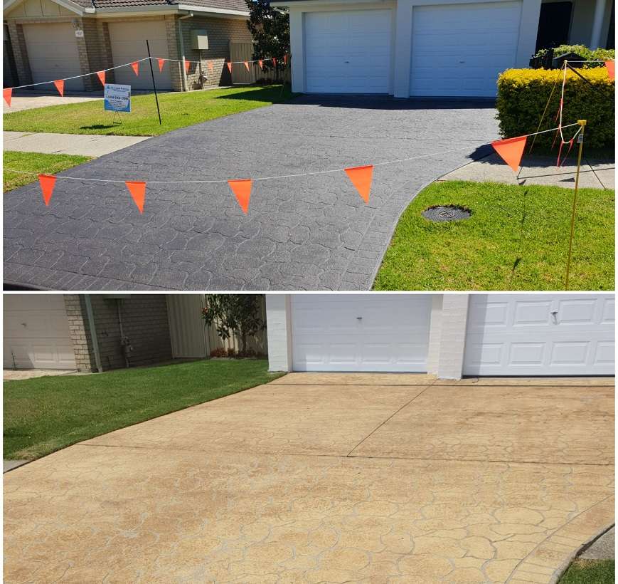 Driveway before – after