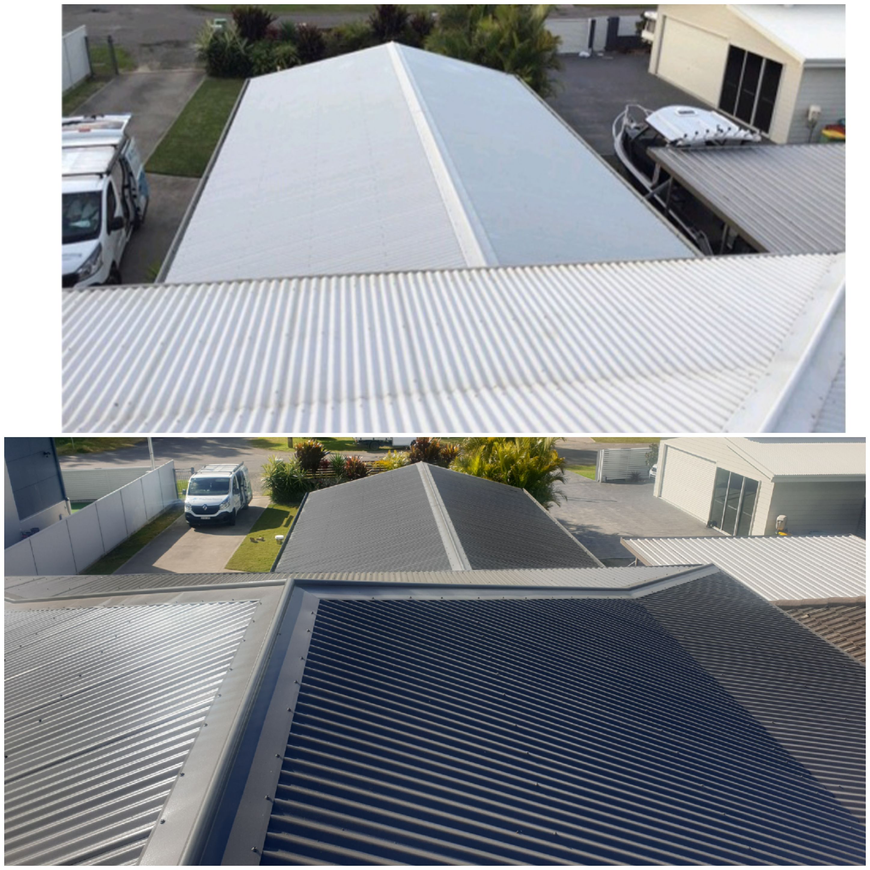 Roof before – after